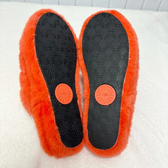 UGG Womens Fluff Yeah Slides Cali College Slippers Sandal Shoe 1095119Size 10